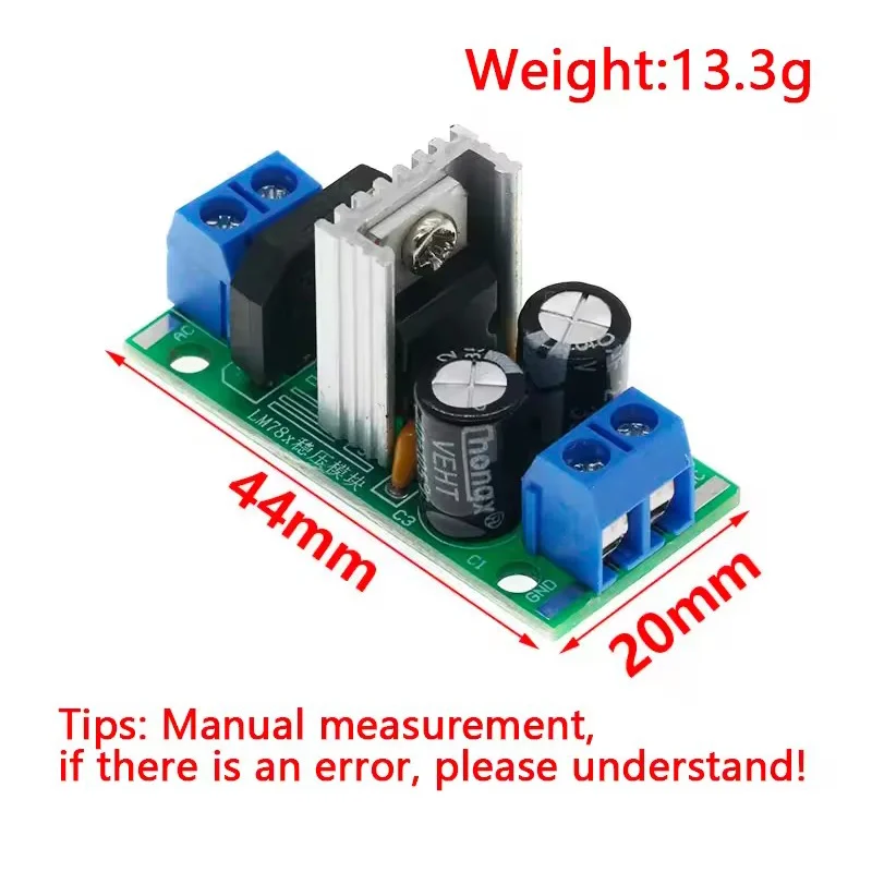 L7805 LM7812 Трехконтактный регулятор Модуль питания Выпрямительный фильтр Преобразователь мощности 3A Выпрямительный мост 5 В 12 В Стабилизатор