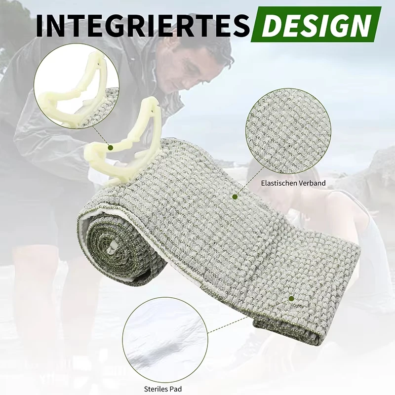 1pcs Israeli Bandage 4/6inch, Emergency Trauma Kit for Outdoor Camping Hiking,Professional First Aid Wound Care Pressure Bandage