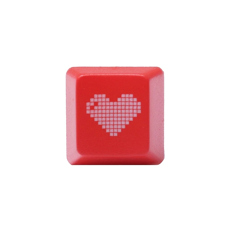 ESC Keycap Enter Key Red Pixel Heart R1 R2 R3 R4 ABS OEM Height Backlight Through Mechanical Keyboard Custom GK61 Anne Pro 2