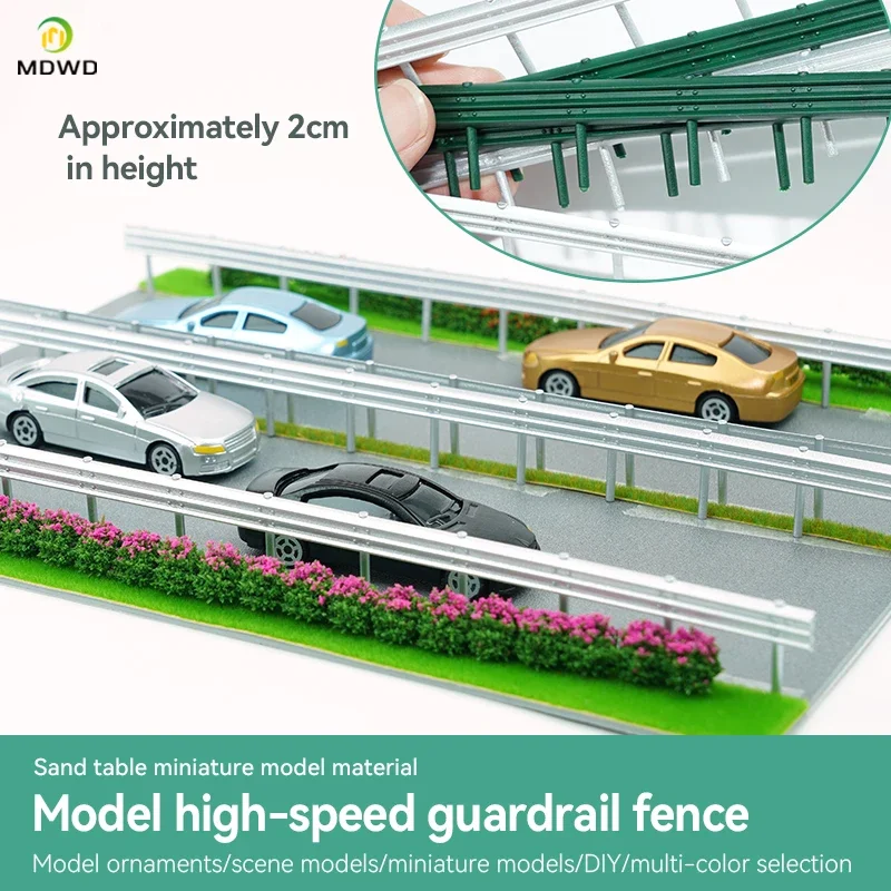 Ho simulação miniatura modelo de guarda-corpo rodoviário 1:87abs cerca brinquedos para diy modelo fazendo/layout de construção de arquitetura para diorama