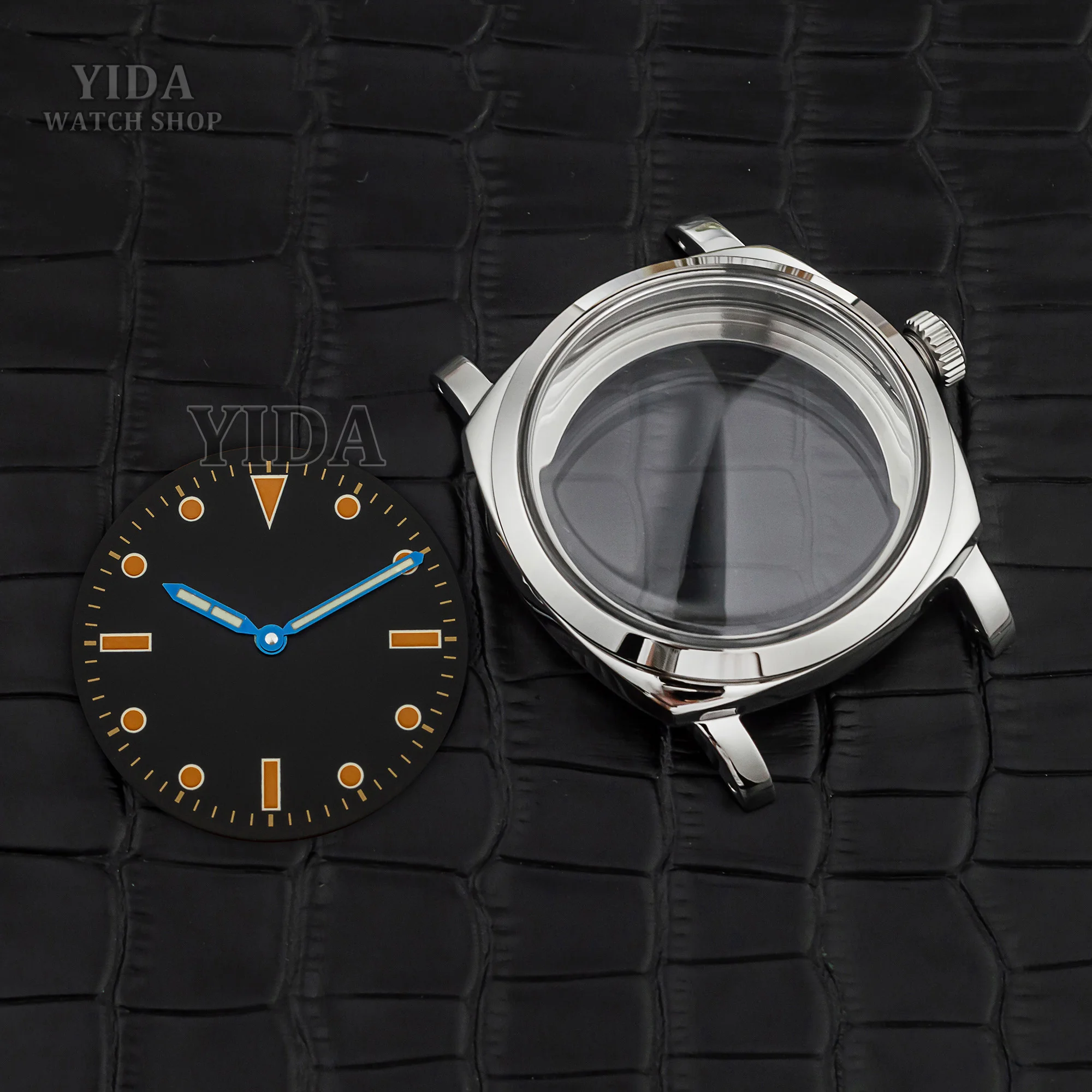 PAM Vintage Watch Case Dial Hands 316L Stainless Steel 100M Waterproof 47mm Case for PAM 6154 ETA6497/6498/ST3600 Movement Part