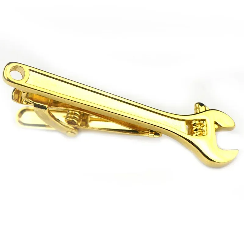 Wrench Tie Clips High-quality Copper Men Gifts Daily Suit Shirt  Accessories Personality Simple Business Necktie Clip