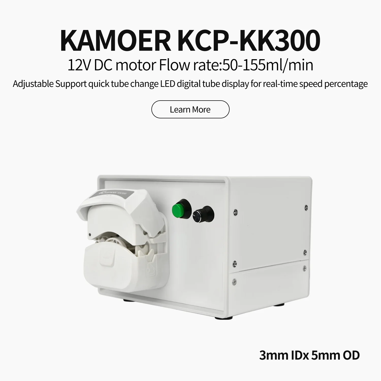 Silnik Kamoer KCP-KK300-D pompa perystaltyczna 12V DC 50-155 ml/min obsługuje szybką zmianę rur o zmiennej prędkości laboratoryjnej pompa dozująca