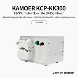 Silnik Kamoer KCP-KK300-D pompa perystaltyczna 12V DC 50-155 ml/min obsługuje szybką zmianę rur o zmiennej prędkości laboratoryjnej pompa dozująca cieczy