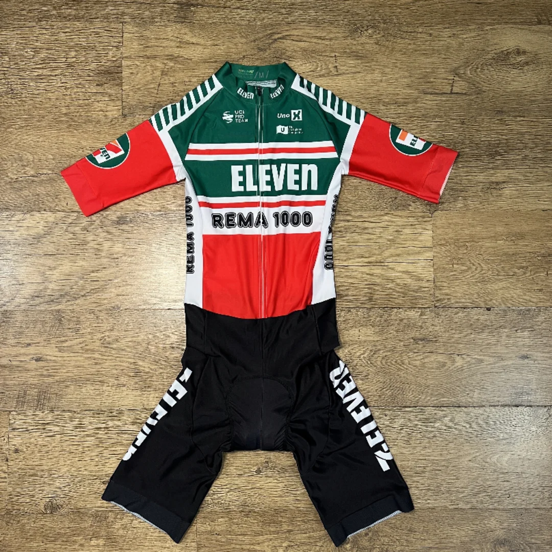 

LASER CUT Skinsuit 2025 UNO ELEVEN TEAM Bodysuit SHORT Cycling Jersey Bike Clothing Maillot Ropa Ciclismo