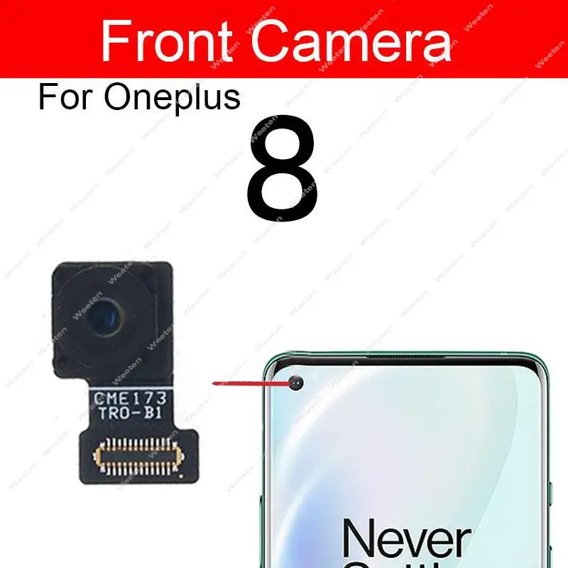 Main Rear Front Camera For Oneplus 1+ 8 8Pro 8T Big Back All Front Small Facing Camera Module For OnePlus 8 8pro 8t Replacement