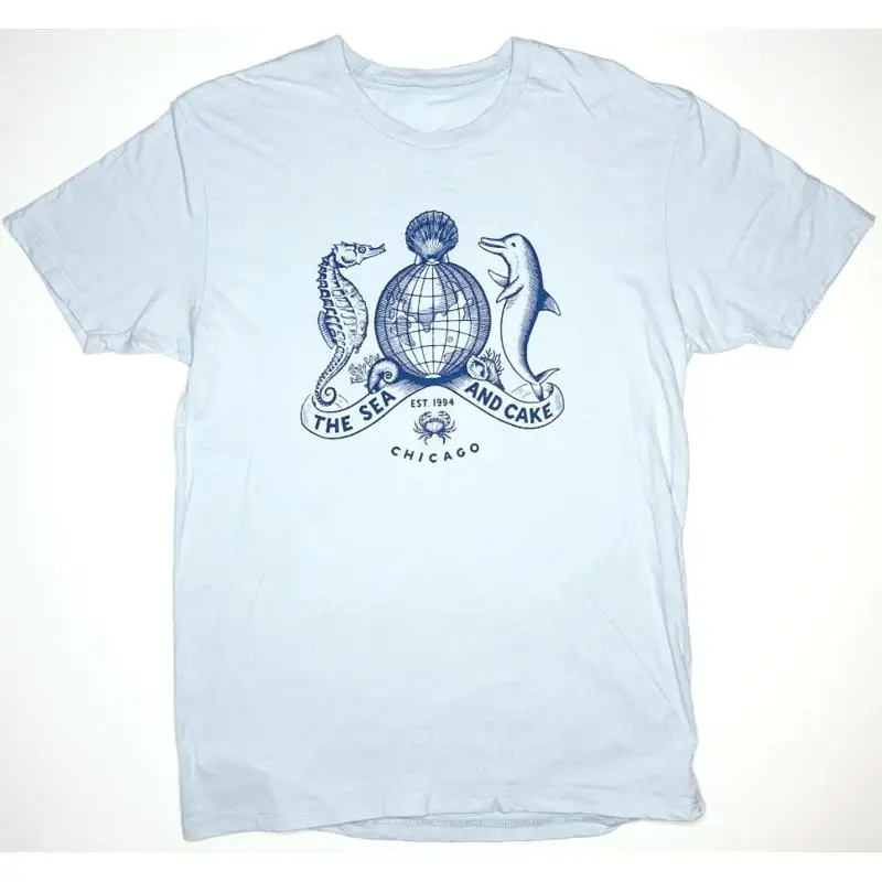 

Белая хлопковая футболка The Sea And Cake Seahorse Dolphin Tour Mc451
