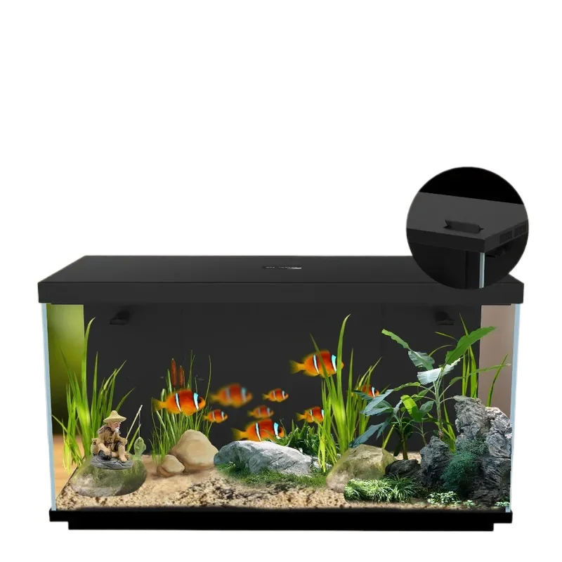 for Smart Fish Tank with Back Filter Small Glass Aquarium for Living Room Home Integrated Landscaping Ecological