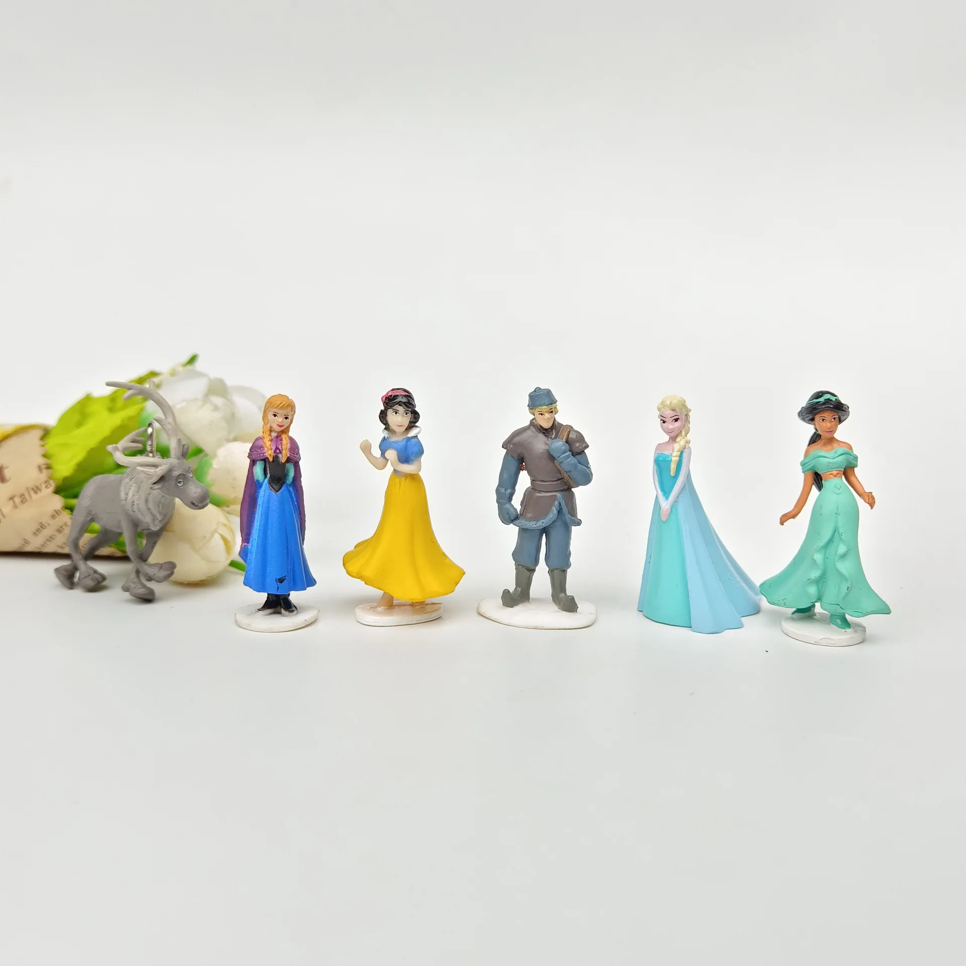 5 قطعة آنا و إلسا الأمير و الأميرة عمل الشكل أنيمي صغيرة الديكور جمع تمثال لعبة نموذج الاطفال الهدايا