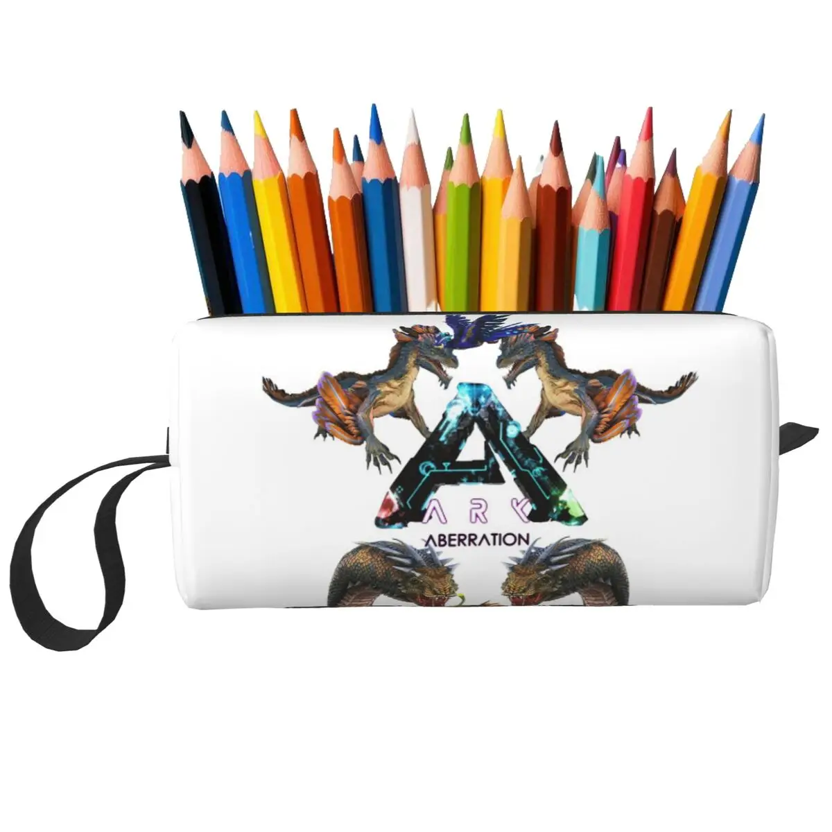 Ark Survival Evolved Aberration estuche para lápices caja de bolígrafos bolsa de lápices suministros de papelería bolsa de cosméticos de viaje para mujer bolsa organizadora