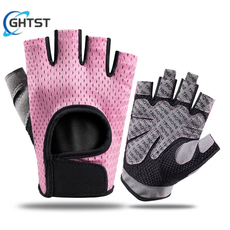 Men Women Breathable Edition Sports Gloves Guantes Shock Fitness Cycling Breathable Men Women Half Finger Gloves Bicycle