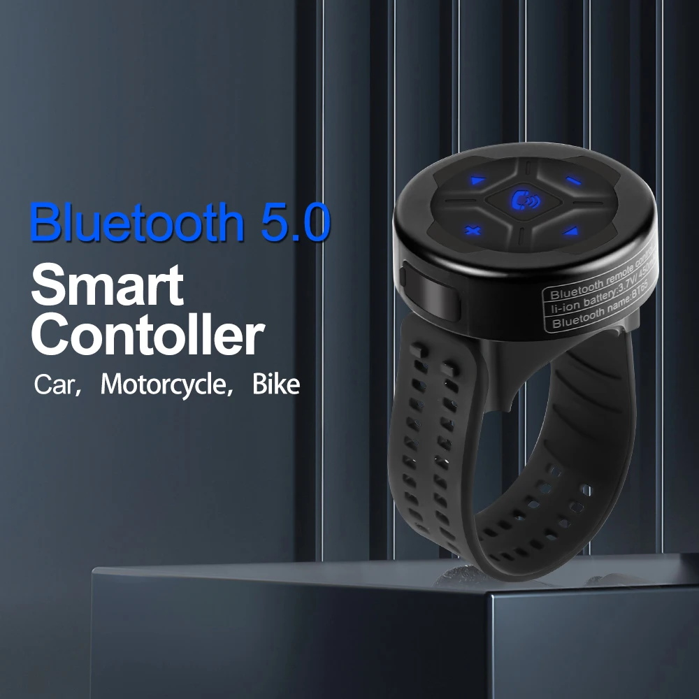 

Wireless Remote Control For Motorcycle Helmet Headset Bike Handlebar Media Controller Car Steering Wheel Buttons Controller