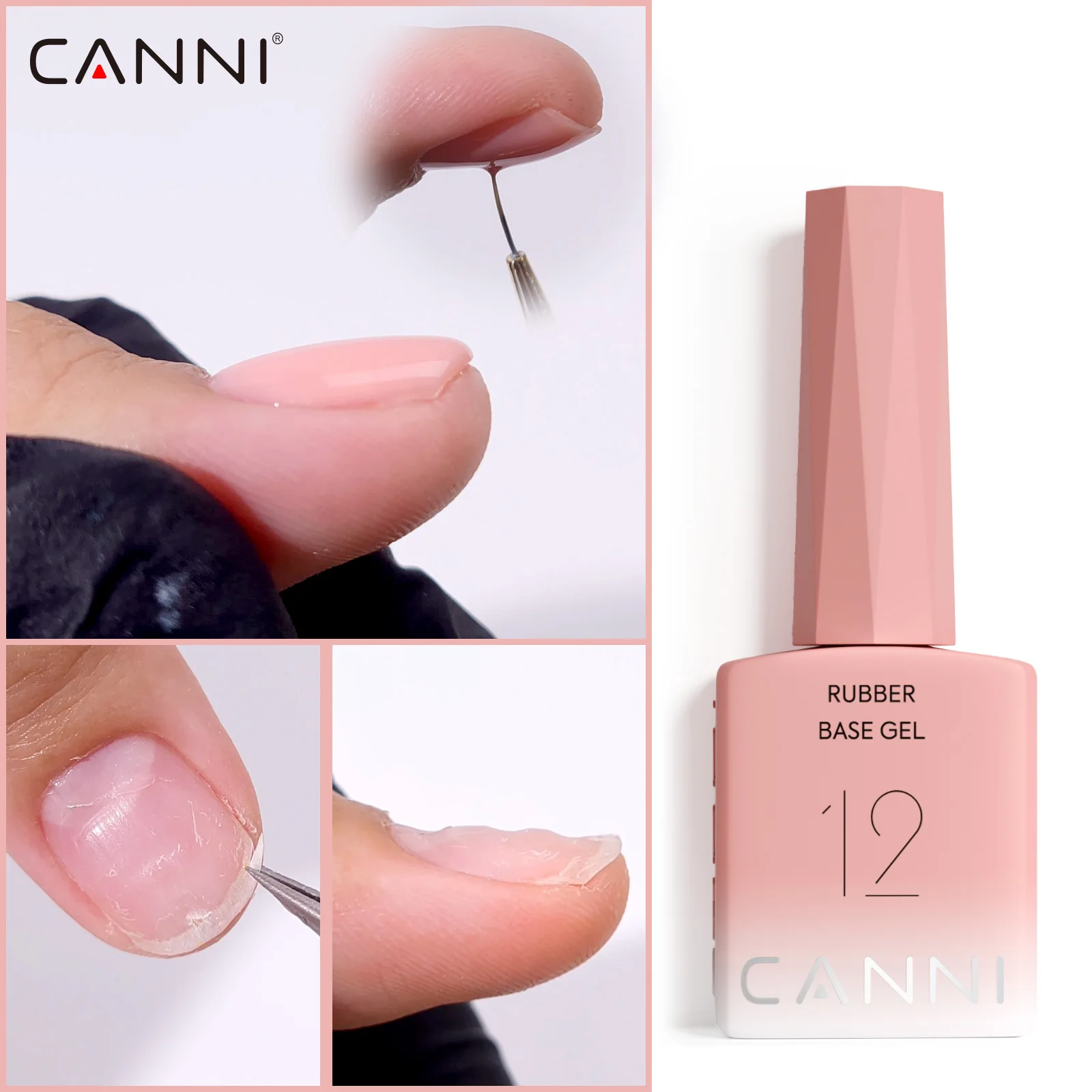 9 ml CANNI Nagelgelpoliermittel HEMA FREE TPO FREE Jelly Pink Semi Transparent Rubber Base Builder Nagelgel In Bottle Construction Gel – Detail 18
