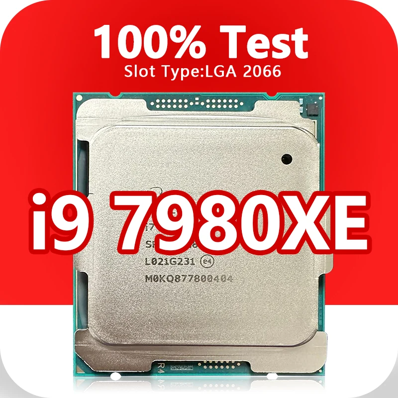 Core i9 7980XE CPU 14nm 18 Cores 36 Threads 2.6GHz 24.75MB 165W LGA 2066 For Desktop X299 motherboard   i9-7980XE processor