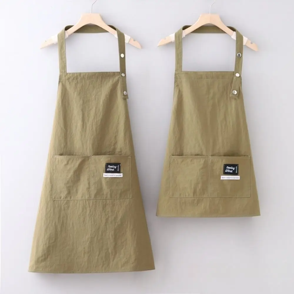 

New 2 Sizes Barber Apron Waterproof Large Pocket Kitchen Apron Adjustable Strap Breathable Cooking Aprons for Hairdressing