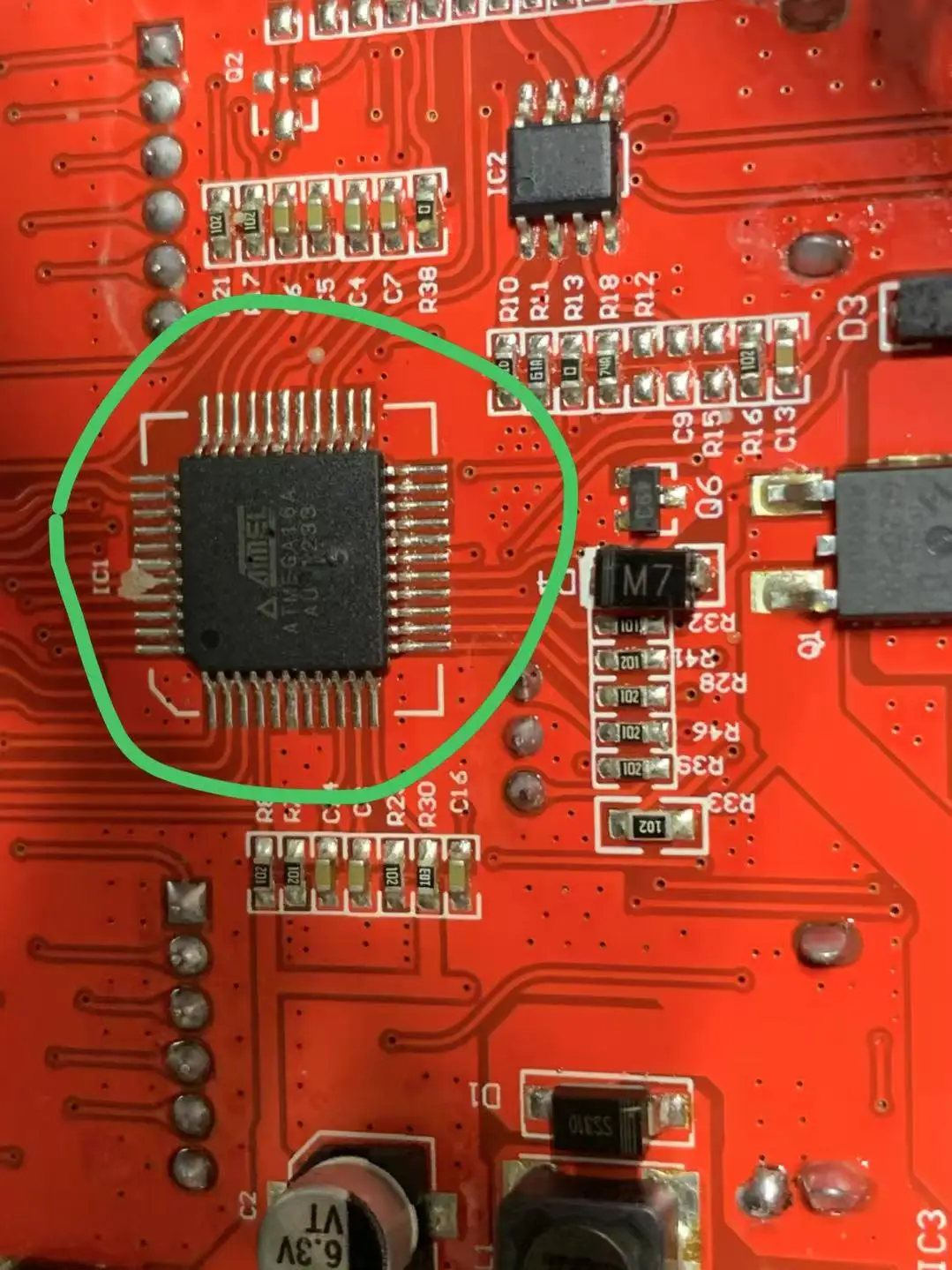 

Основный чип ATMEGA 16U для паяльной станции TBL-DES H92B