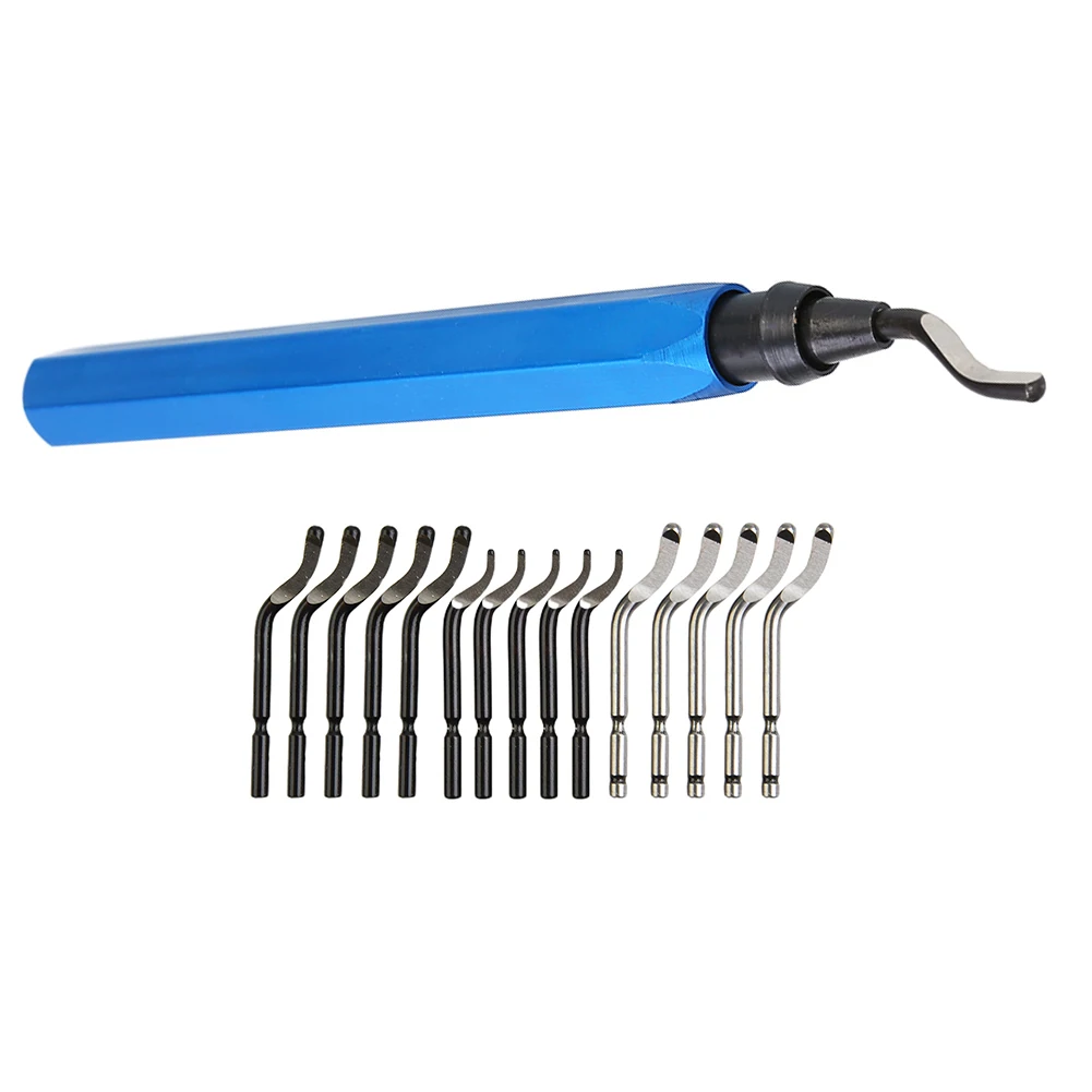 

RB1000 Deburring Tool Handle Pen with 15PCS Deburr Blades for Pipe Copper Manual Burr Remover for Various Materials