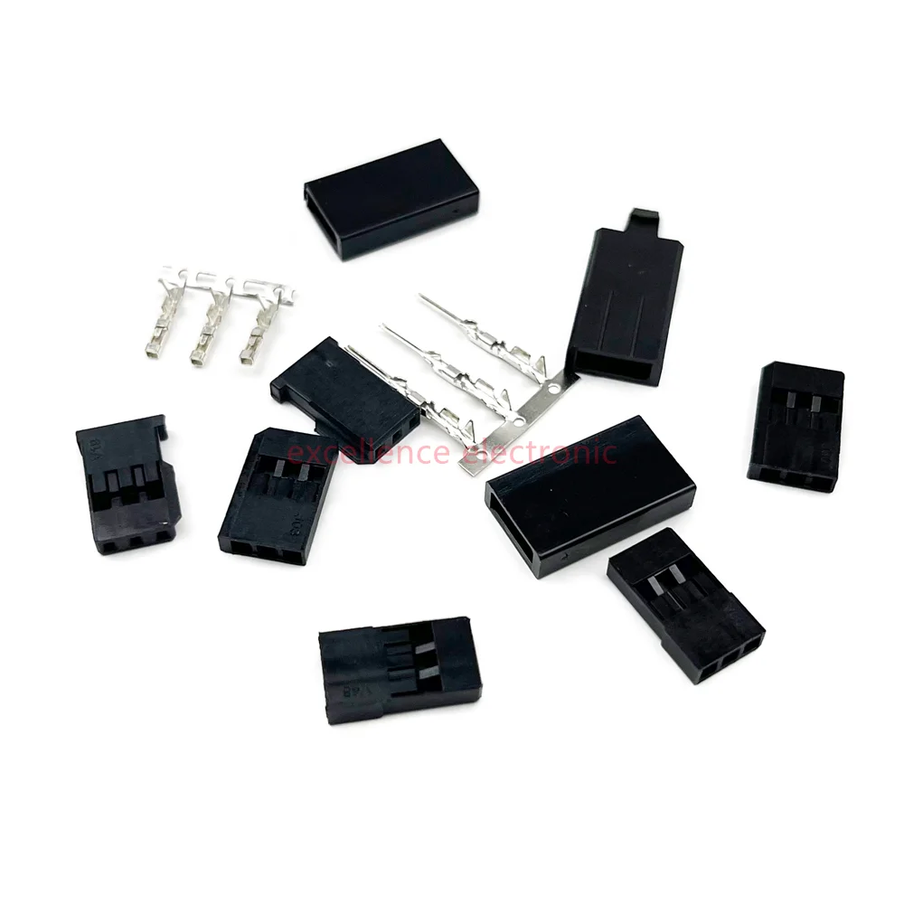 10-50PCS Lockable JR Futaba Servo Plug Connector Set Male Female Crimp Terminals Pin Kit for RC Battery and Model Aircraft