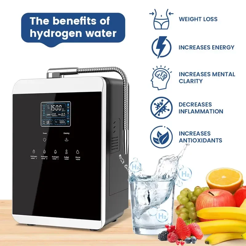High Concentration 1500ppb Hydrogen Water Generator Electric Battery Powered Alkaline Ionizer for Countertop Desktop and Car