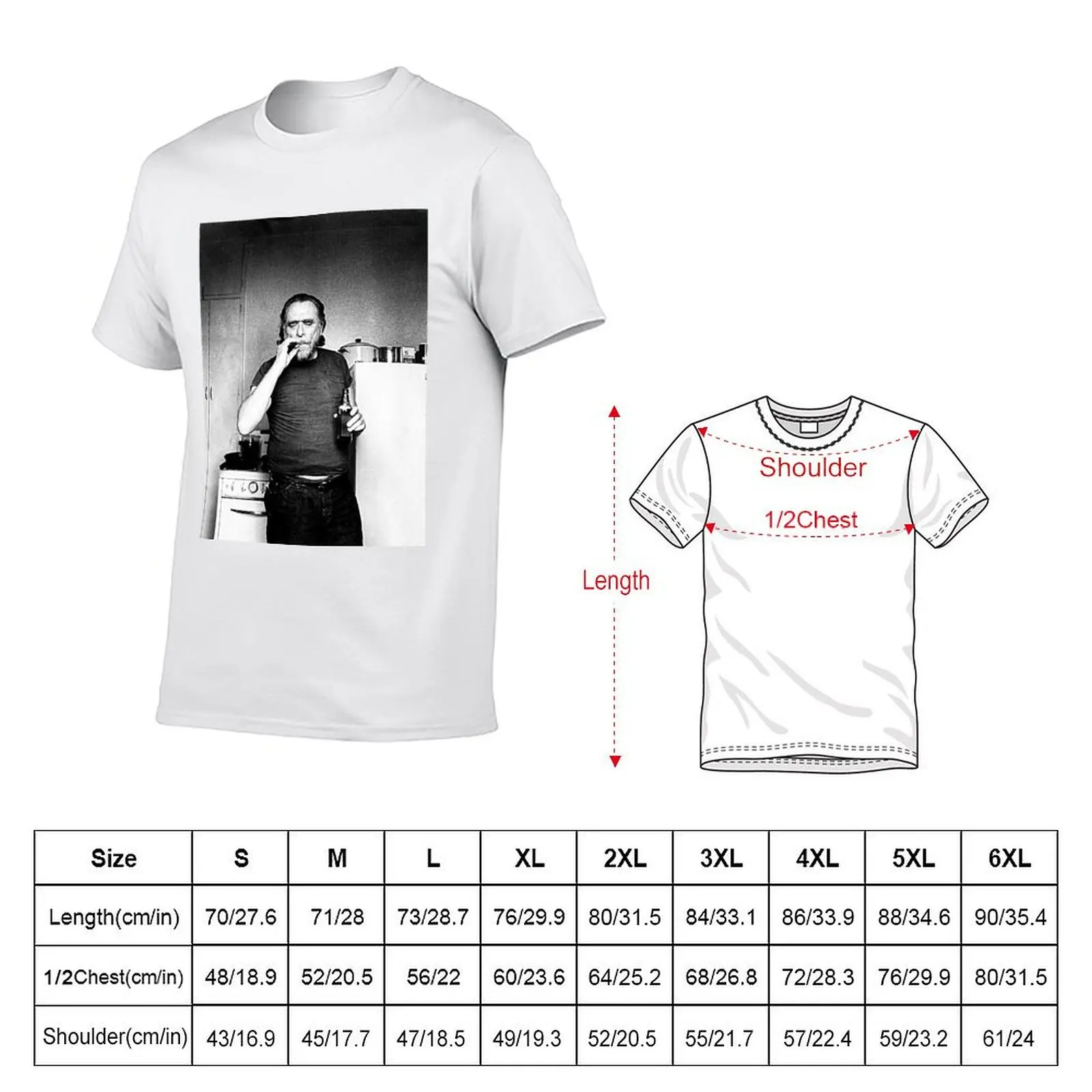 Birthday Gift Bukowski Love Gift Music Fans T-Shirt Holiday Party T-Shirt for Men