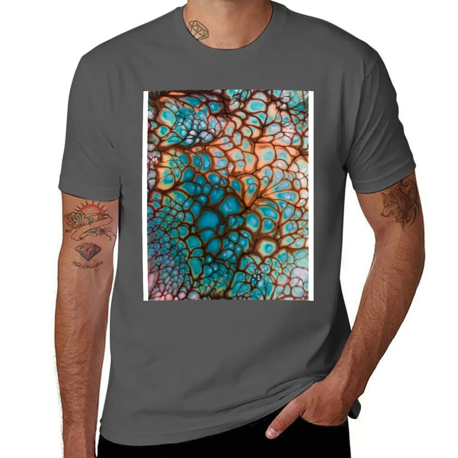 

Teal Gold & T-Shirt Creative Graphic Tee Shirt