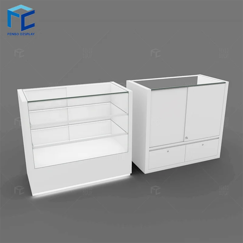 

2025customized.Penbo Retail Store smoke shops supplies Display Showcase Interior Design smoke shop cabinet display