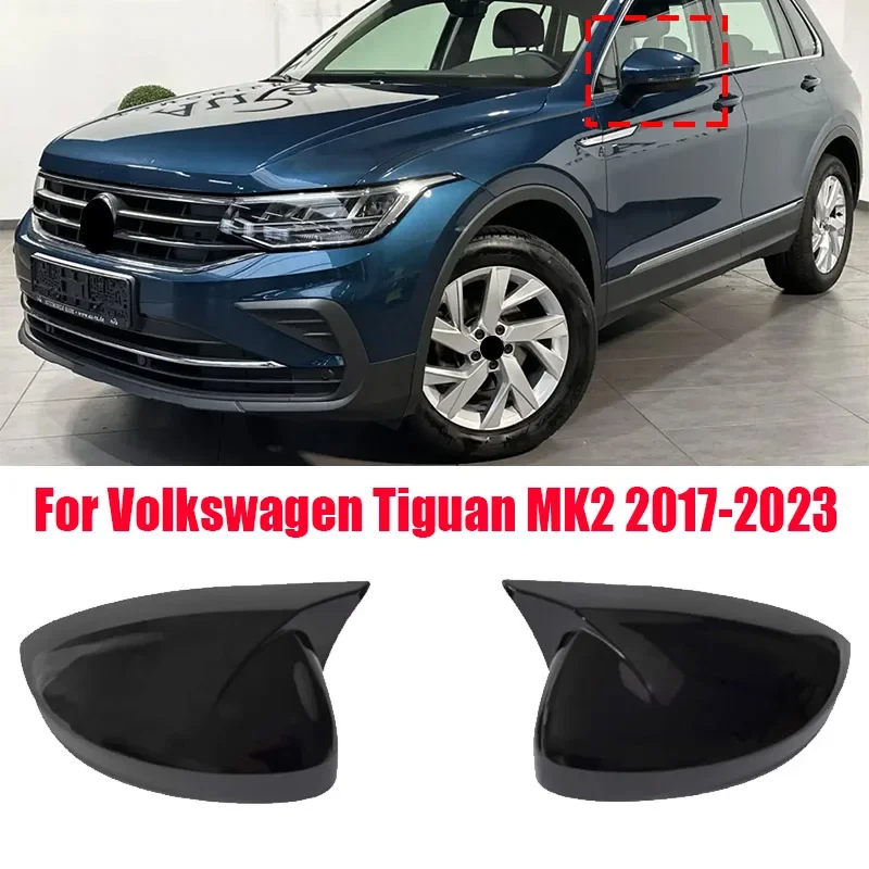 

Pair M Rearview Mirror Cover Side Reversing For Volkswagen VW Tiguan MK2 2017 - 2022 Rear View Mirror Trim Caps