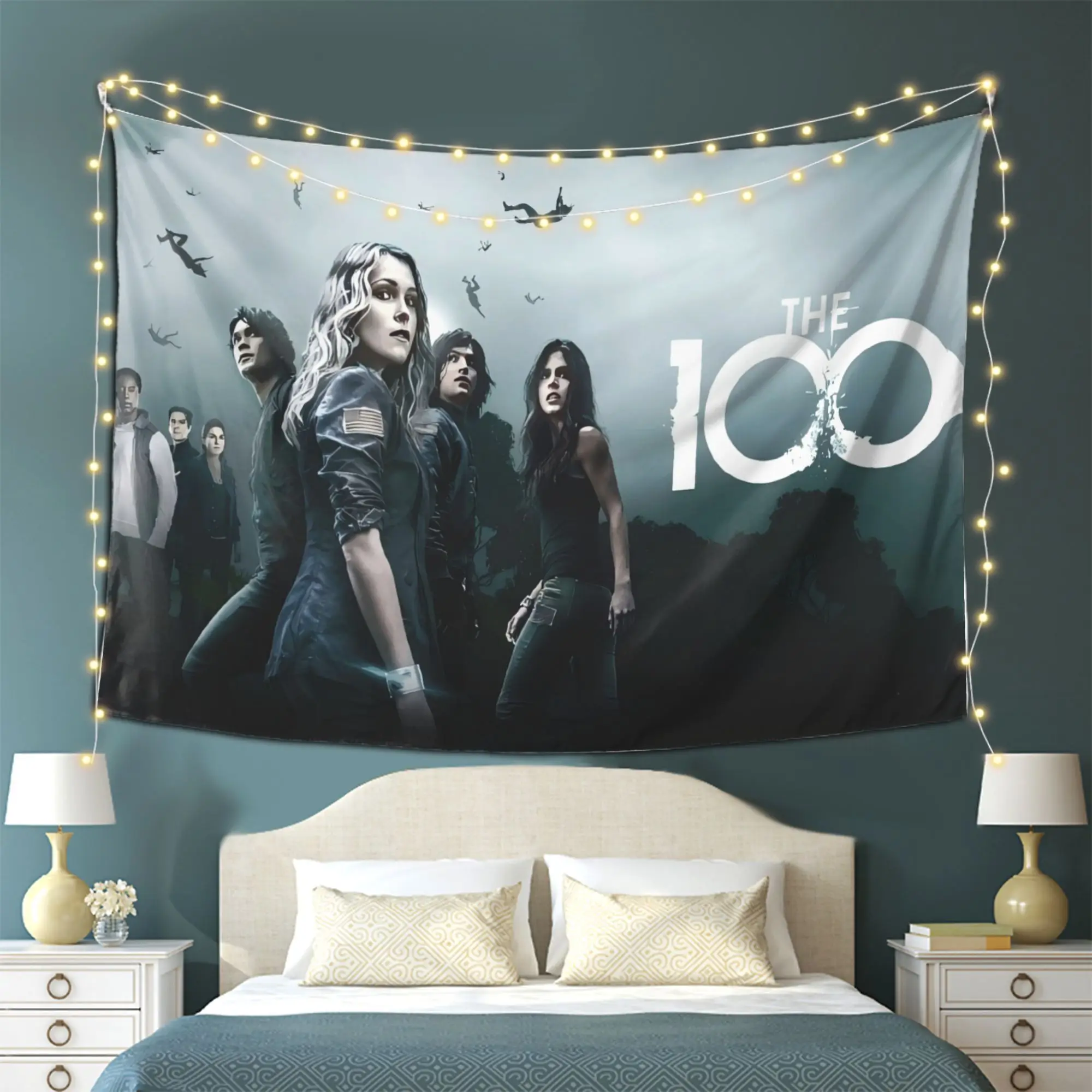The 100 TV Show Tapestry - Perfect for Adding Sci-Fi Style and Drama to Any Room Decor, Ideal for Fans and Home Use