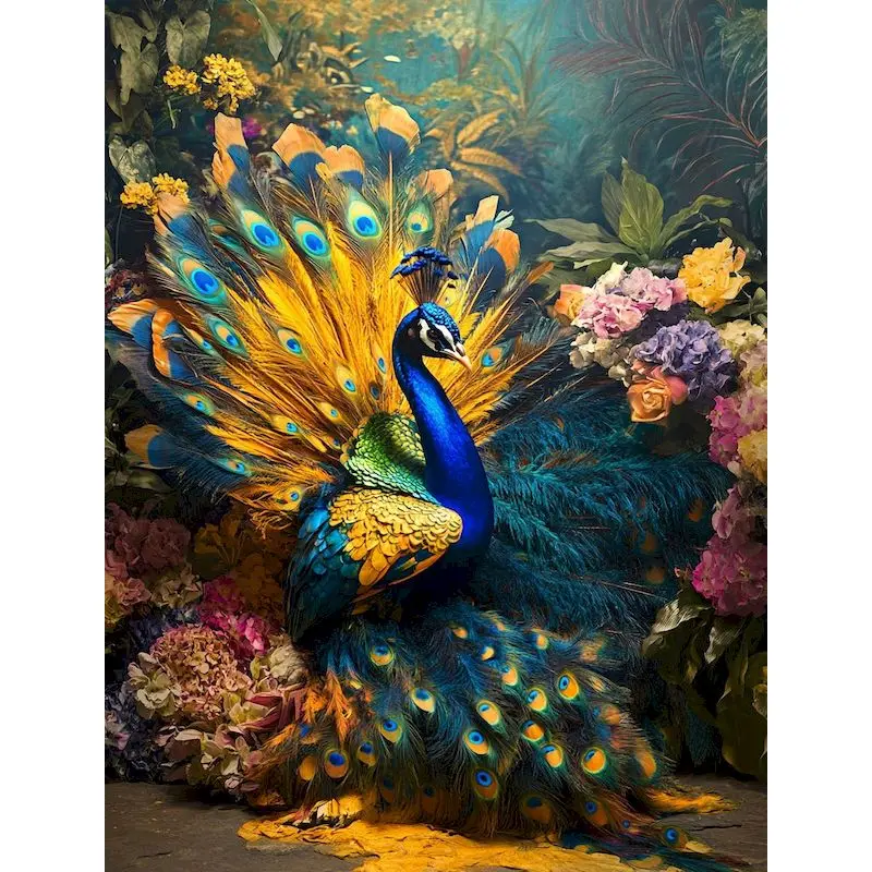 

SDOYUNO 5D Diamond Painting Peacock Cross Stitch Diamond Embroidery Animal Picture Of Rhinestones Mosaic Home Decoration Ar