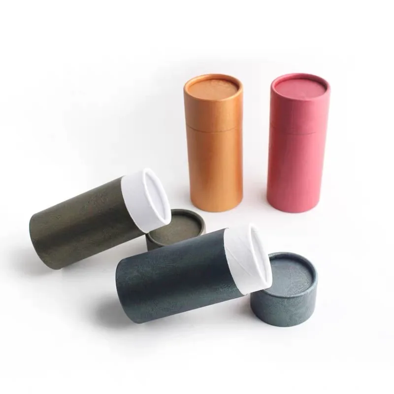 10pcs Eco Friendly Kraft Paper Tubes Biodegradable Cardboard Cosmetic Lip Balm Deodorant Container Tube 10ml 30ml 50ml 100ml view 5