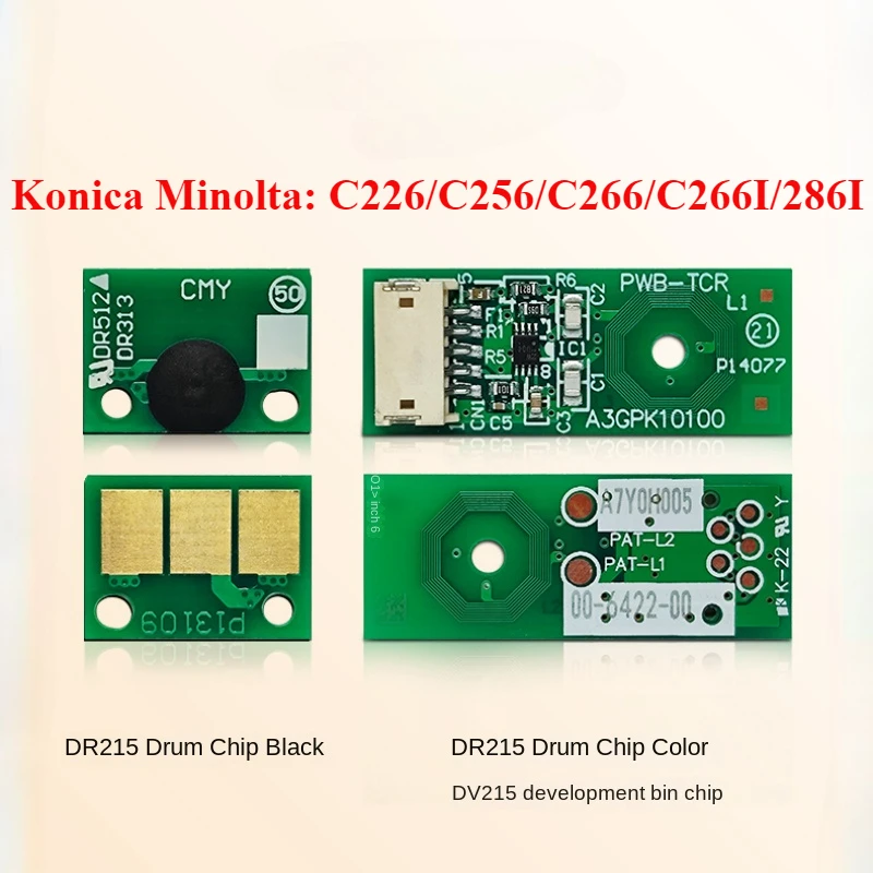 Minolta C226 Development Chip DR215 Imaging Drum Chip C256 C266I Drum C226I C286I Development Counting Chip DV215 DR218 DV218