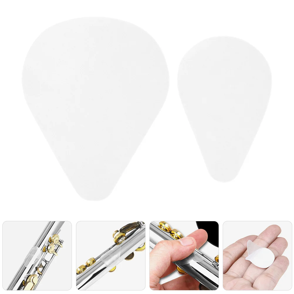 

20pcs Flute Non-Slip Cushion Mats For 16/17 Hole Flutes Silicone Adhesive Pads Thumb Positioning Support Stage Performance