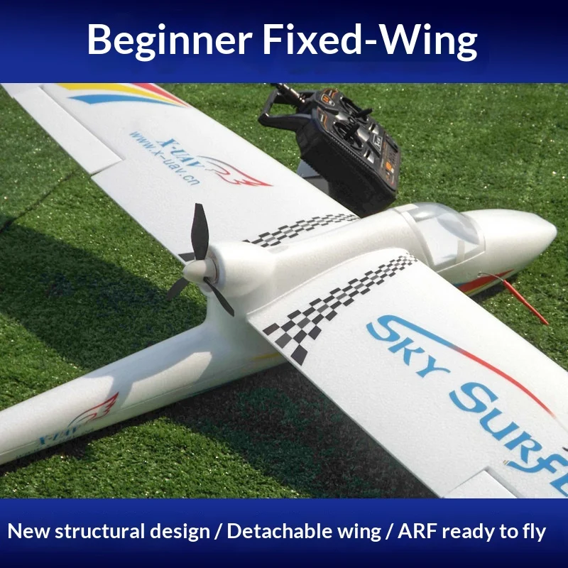 X-Uav Surfer X8 Fpv Rc Glider 1.4m Wingspan Epo Airframe Only Detachable Wings Beginner Stable Flying Training Platform