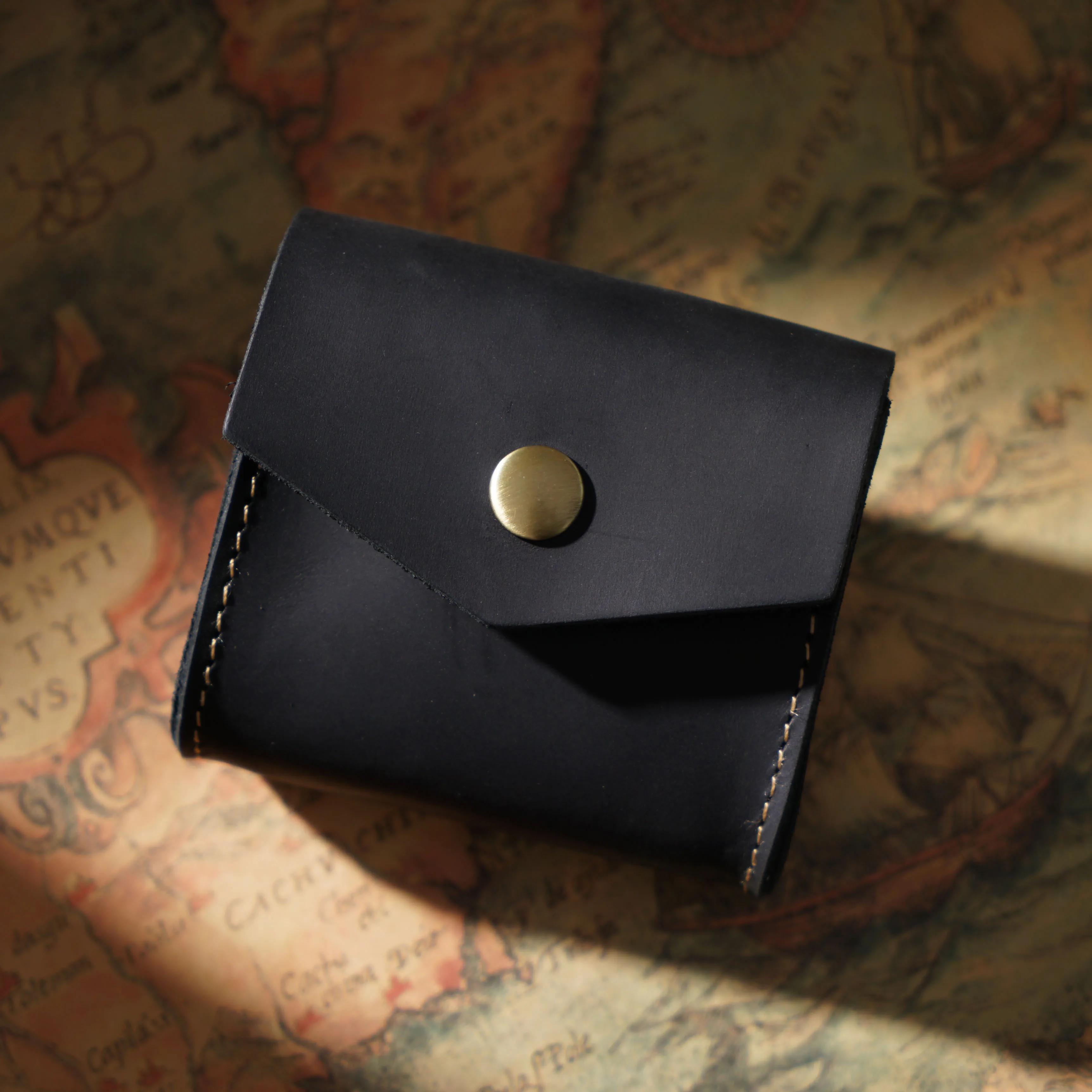 محفظة صغيرة من الجلد الياباني والكوري - محفظة عملات معدنية كلاسيكية مصنوعة يدويًا ومنظم لسماعات الأذن/الكابلات/العملات المعدنية #6