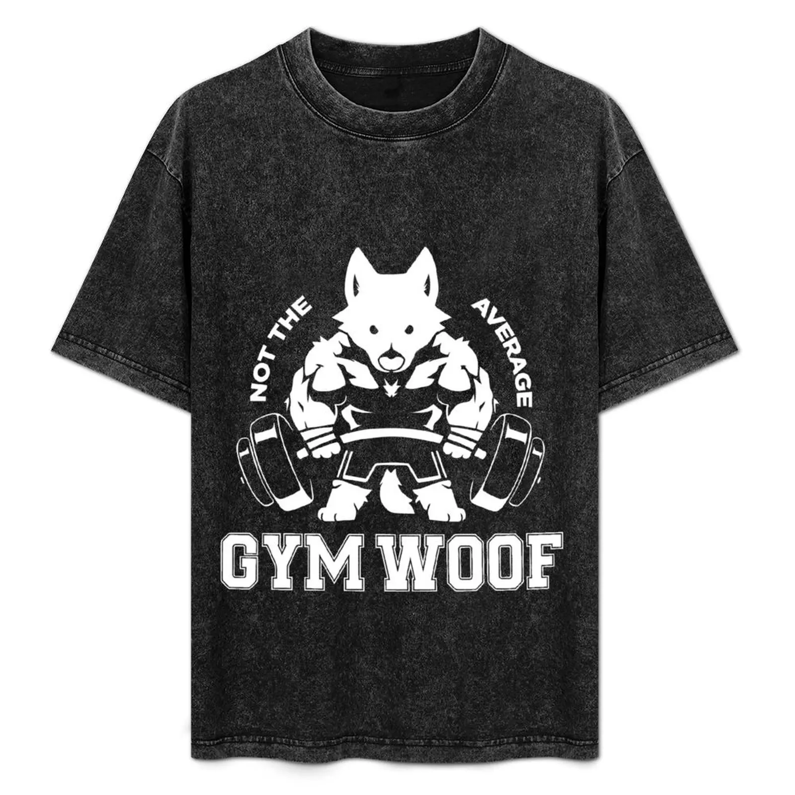 

Not the average GYM WOOF T-Shirt Stylish Print Short Sleeve Tee