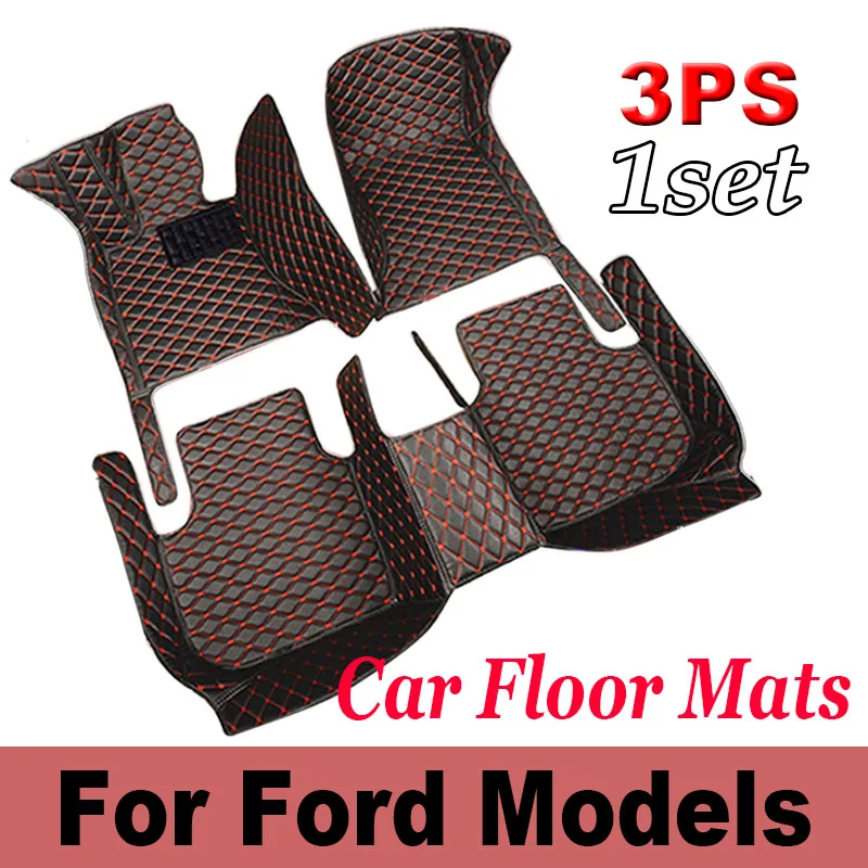 Custom Car Floor Mat for Ford ECOSPORT 2018-2020 ESCORT 2021-2023 Equator Sport 2023 Interior Accessories Artificial Leather