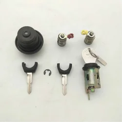 Original 6105210-0000 Full Car Lock Cylinder, Ignition Door Fuel Tank Cover, Key For Zx Grand Tiger High Quality