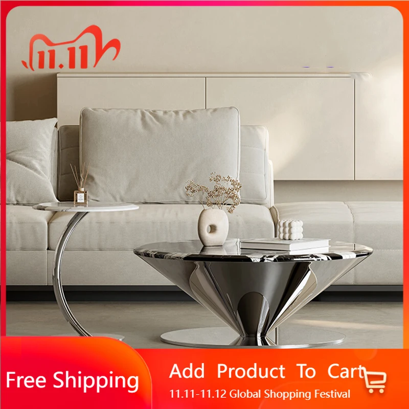 

Minimalist Aesthetic Coffee Table Standing Italian Unique Modern Side Table Living Room Center Meubles Entrance Hall Furniture