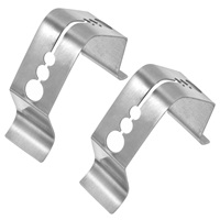2pcs Thermometer Clips Stainless Steel BBQ Accessories Meat Probe Holder Temperature Gauge Fixing Clamps