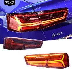 For Audi A6 A6L 2012-2015 LED Taillight Assemblies C7 Modified 18 Audi C7PA Rear Tail Light Flow Steering Turn Brakes Car Lamp