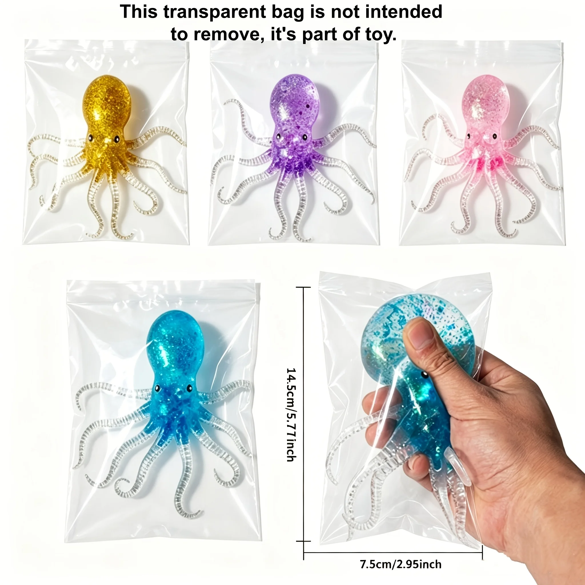 2pcs Octopus Squeeze Toys, Novelty Sensory Toys for Kids, Back to School Gifts, Toys for Boys Girls, Random Color