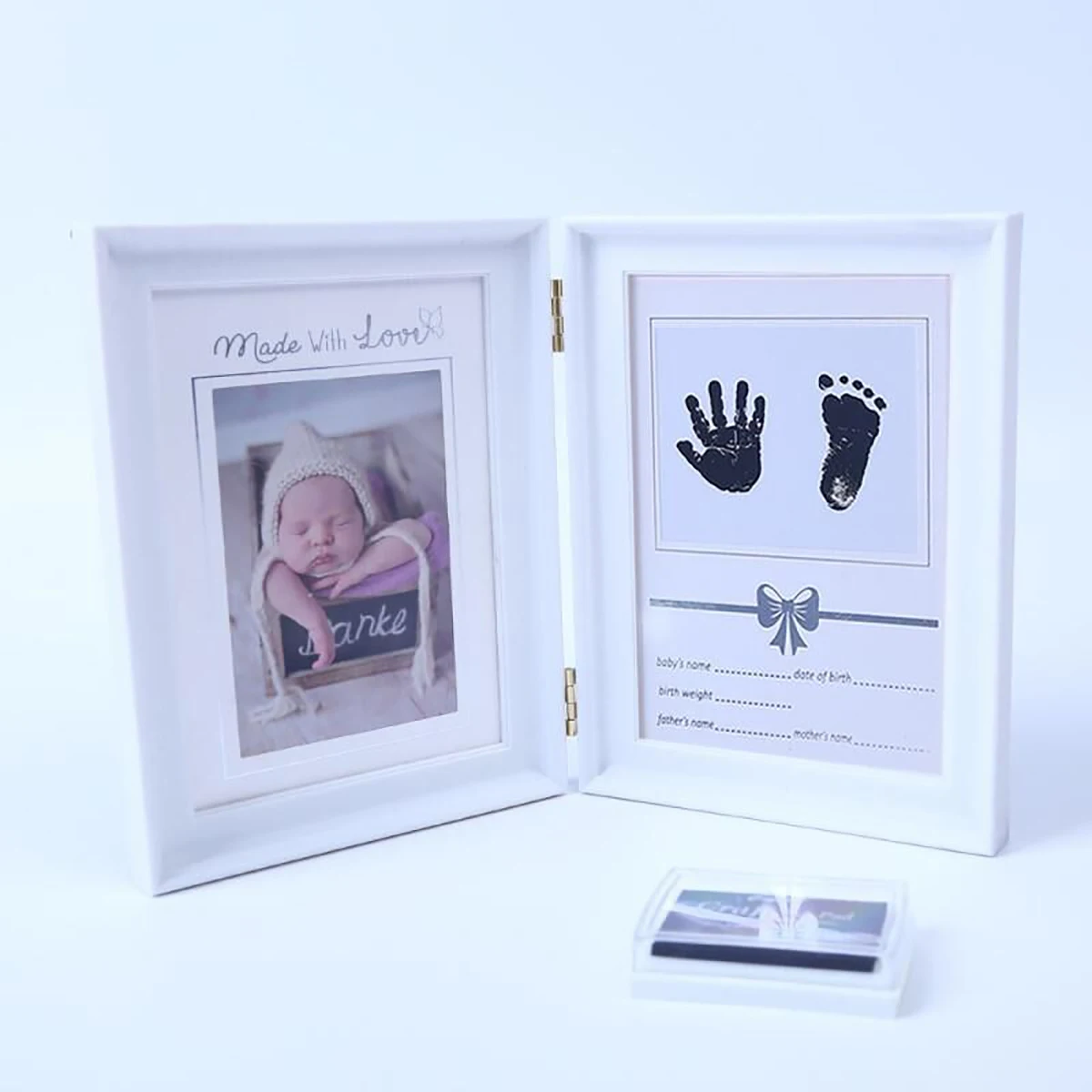 Commemorative frame Baby one month one hundred days old hand footprints one year old birthday commemorative custom photo frame