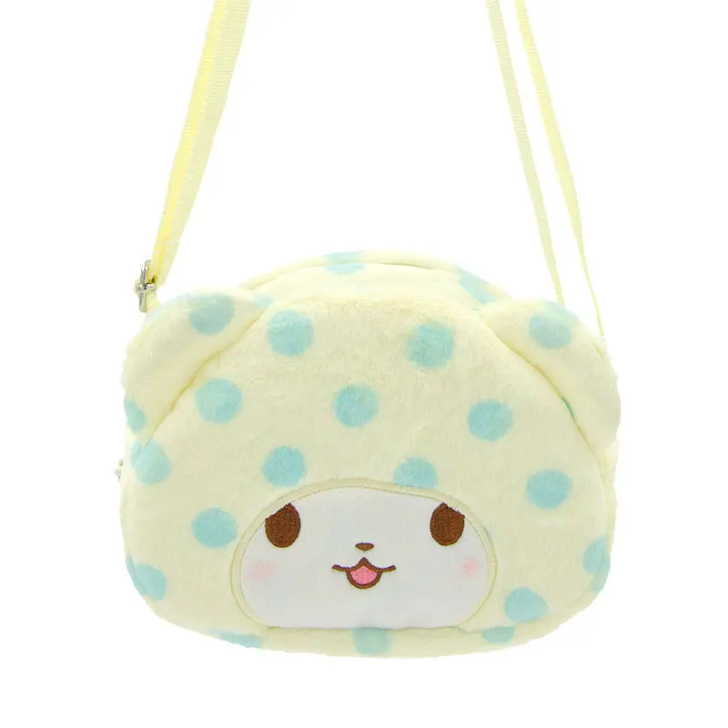 Kawaii Sanrio Anime Peripherals My Melody Kuromi Cinnamoroll Hello Kitty Cartoon Plush Coin Purse Girls Going Out Messenger Bag