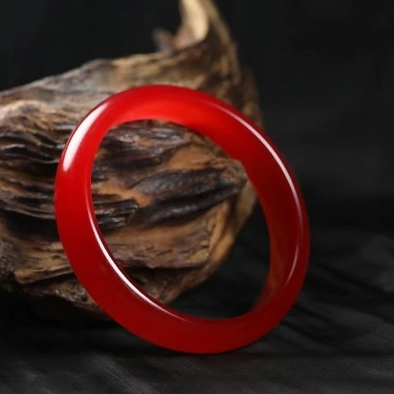 Ice Red Quartzite Jade Temperament Personality Bracelet