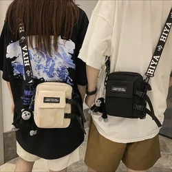 Trendy Couple Canvas Shoulder Bag Messenger Bag Casual Man Daily Commuting Bag Oudoor Travel Beach Bag