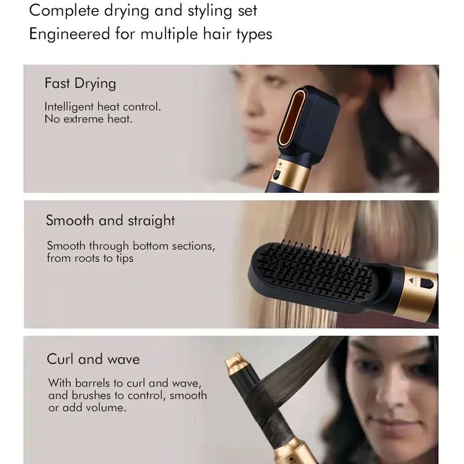 Hair Dryer Multi Hair Styler 5 in1 Curling Iron Hair Straightener With Hair Brush Hairdryer For Hair Dryer Hair Multi Styler image 2