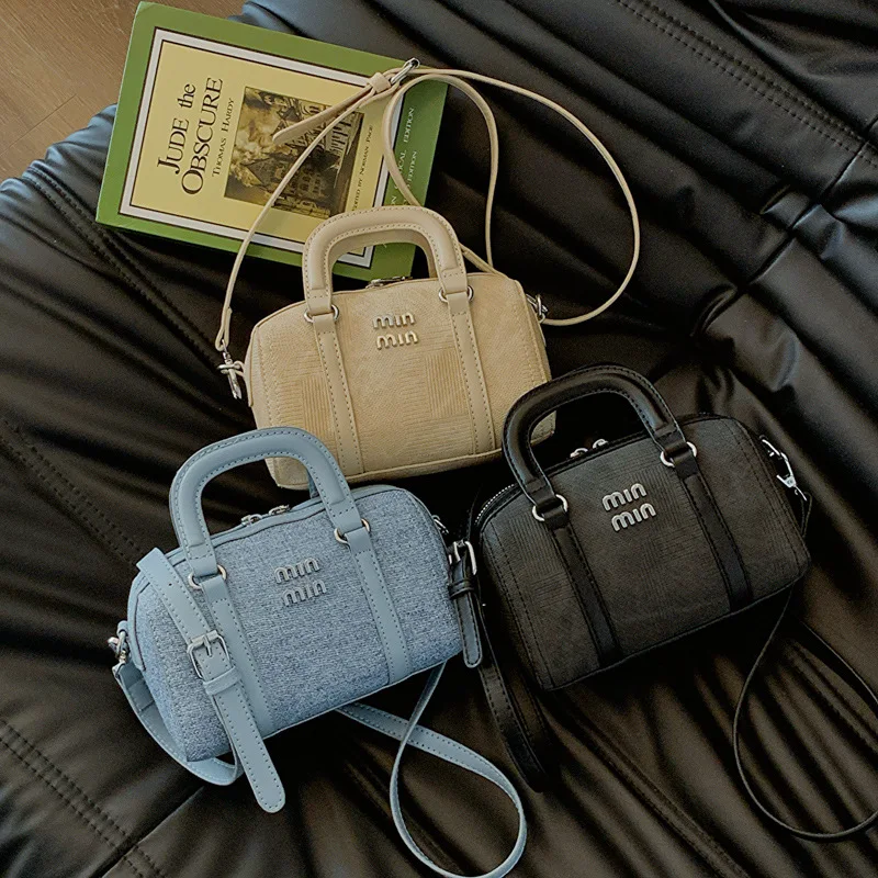 

Новая женская джинсовая сумка через плечо 2025 года, шикарная холщовая сумка через плечо, супермягкая сумка-слинг с верхней ручкой для ежедневного использования и свиданий