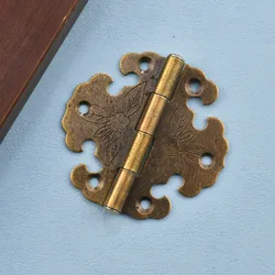 6pc Antique Bronze Furniture Hinges Jewelry Box Decorative Hinges Vintage Wooden Cases Jewelry Boxes Cabinets hardware fittings