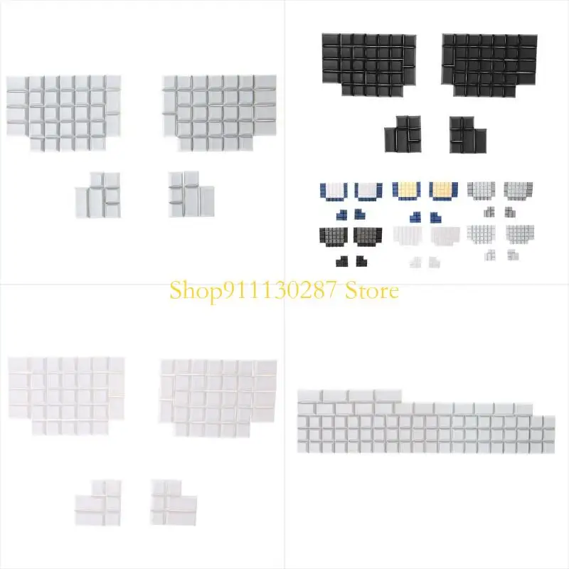 

J1HC 76PCS PBT Blank Keycap DIY Ergodox Mechanical Keyboard DSA Profile No Print Keycap Set for Ergodox MX Switches