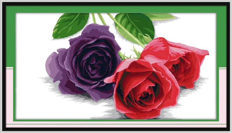 

Joy Sunday New Printed Cross Stitch Kit Easy Pattern Aida Stamped Fabric Embroidery Set DIY Needleworks-Deep Love